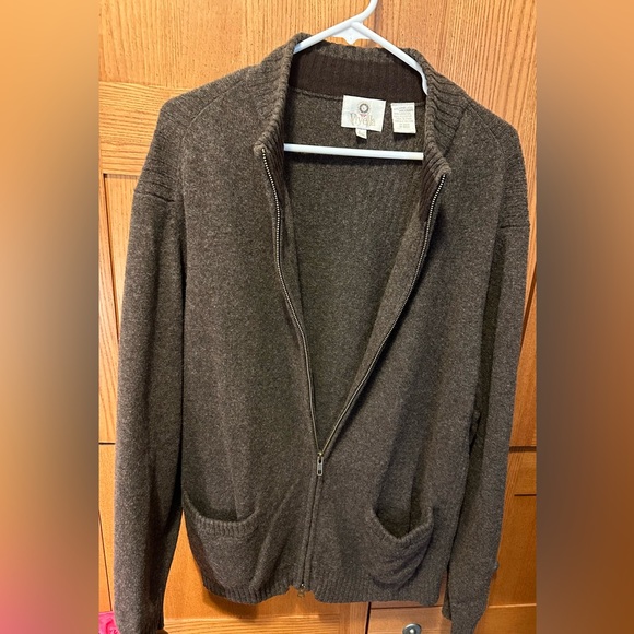 100% Lambswool zip up cardigan sweater by Viyella. Extremely cozy feeling - Picture 8 of 12
